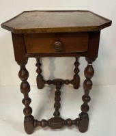 TABLE, ONE DRAWER, OCTAGONAL T
