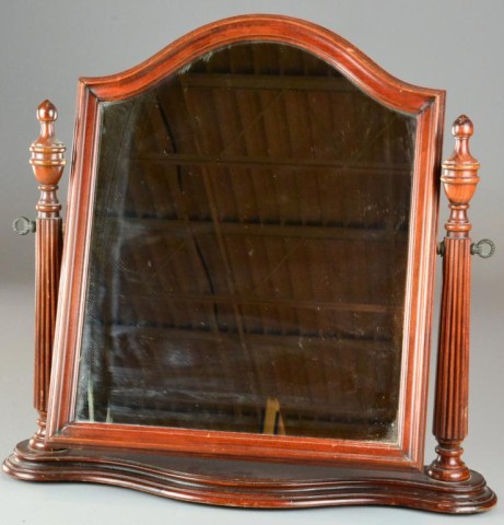 Tabletop Mahogany Shaving Mirror On
