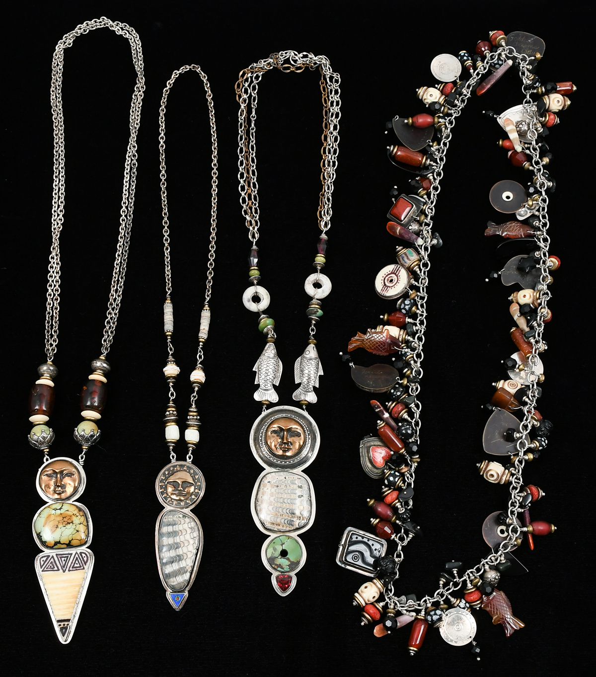 TABRA STERLING NECKLACE LOT: This