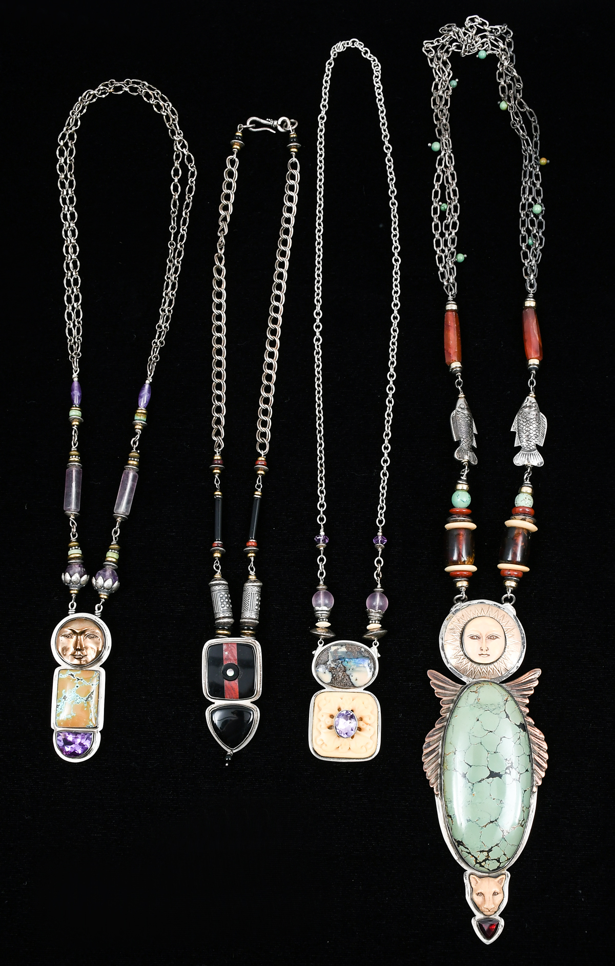 TABRA STERLING NECKLACE LOT: This