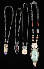 TABRA STERLING NECKLACE LOT: T