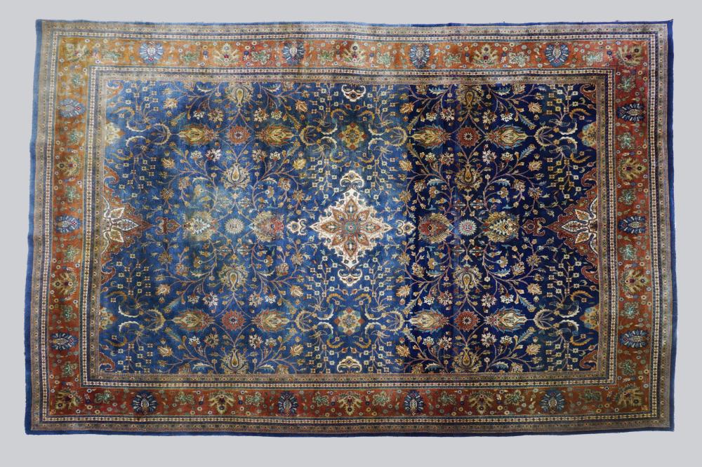 TABRIZ HAND KNOTTED WOOL RUG