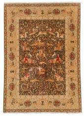 TABRIZ HUNTING CARPET20th cent