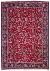 TABRIZ HUNTING RUG: 7'7" X 11'
