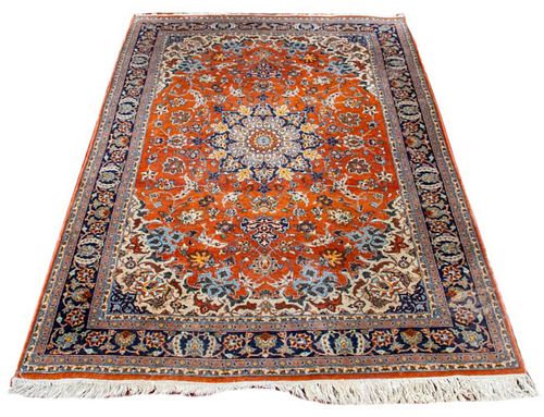 TABRIZ MEDALLION WOOL RUG,