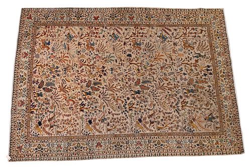 TABRIZ ORIENTAL ANIMAL RUG 7' 3"