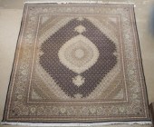 TABRIZ PARTIAL SILK RUG 9 FT 1