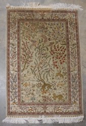 TABRIZ PARTIAL SILK RUG, PICTO