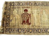 TABRIZ PRAYER RUG, 3'5" X 9' 6