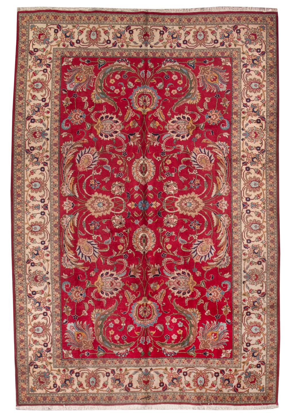 TABRIZ RUG: 7’4” X 10’10” LAST HALF
