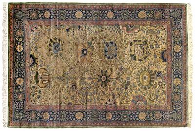Tabriz rug, elaborate floral and