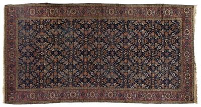 Tabriz rug, repeating floral
