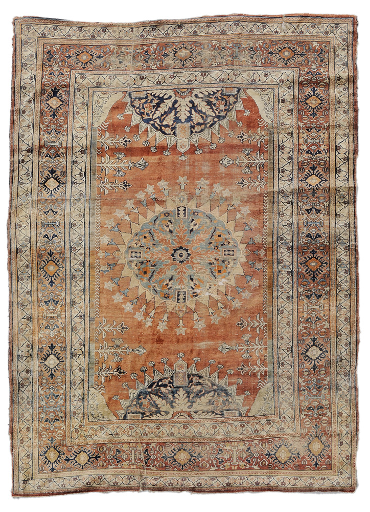 Tabriz Silk Rug Persian, 19th