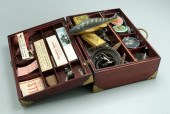 Tackle box with fishing gear,