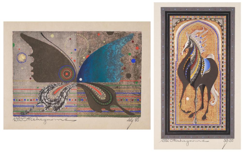 TADASHI NAKAYAMA TWO WOODCUT