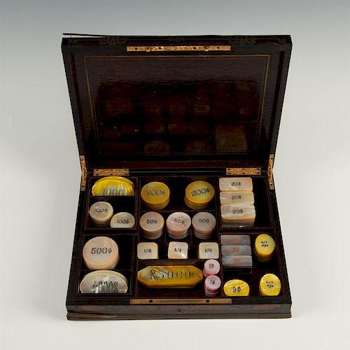 TAHAN INLAYED GAME PEARL MONEY CHIP