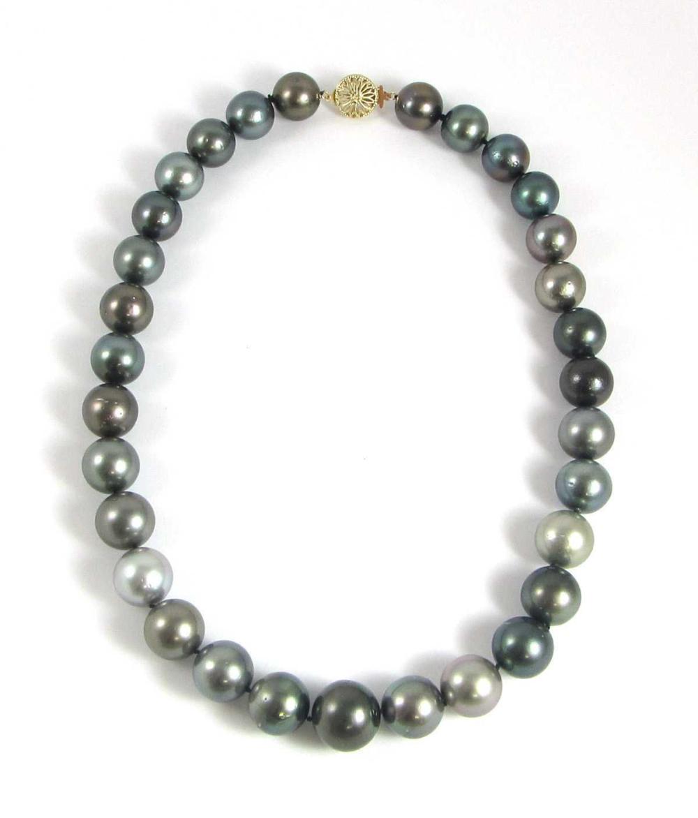 TAHITIAN PEARL AND FOURTEEN KARAT