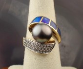TAHITIAN PEARL, BLACK OPAL AND