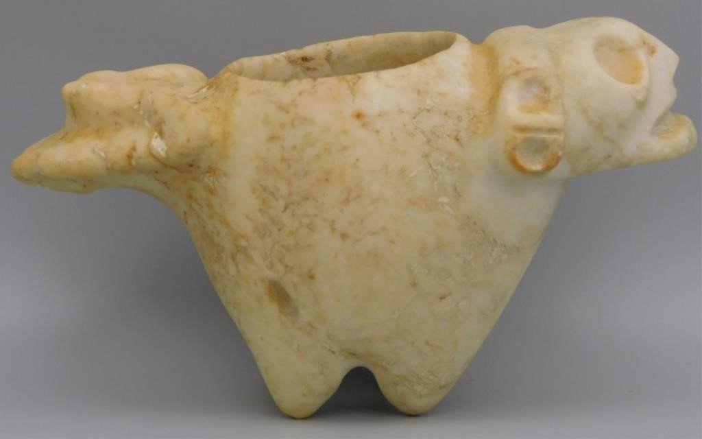 TAINO ANTHROPIC COHOBA VESSEL. HEAD