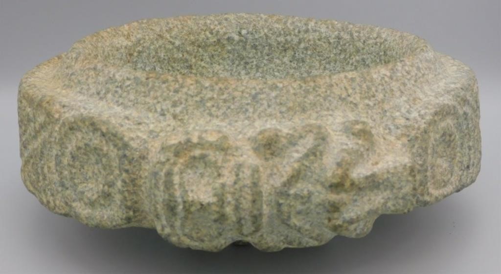 TAINO CEREMONIAL BOWL, TWO FULL