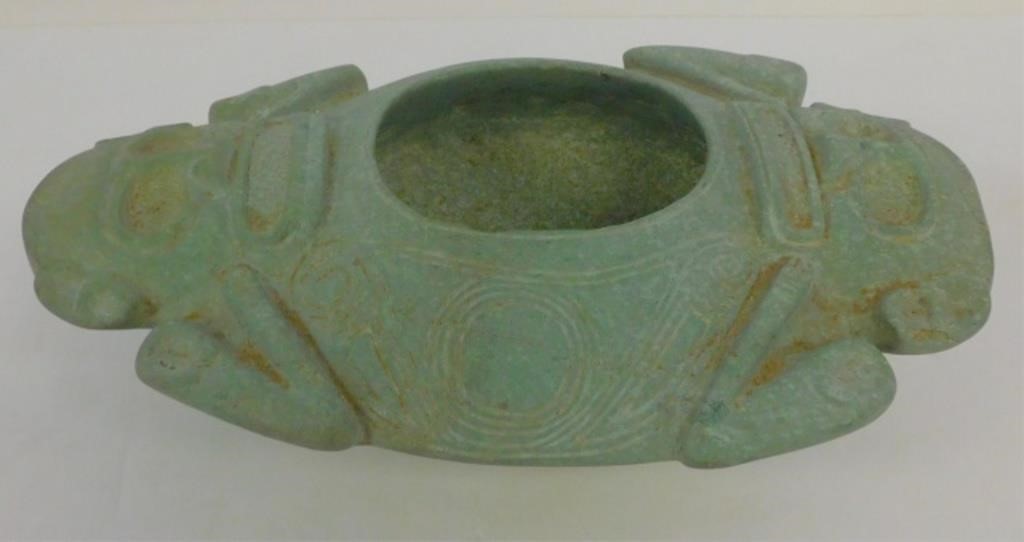 TAINO, LARGE CEREMONIAL COHOBA BOWL