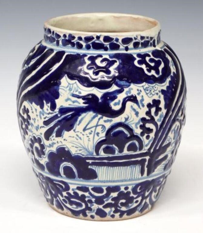 TALAVERA BLUE & WHITE GLAZED