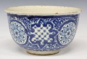 TALAVERA BLUE & WHITE GLAZED P