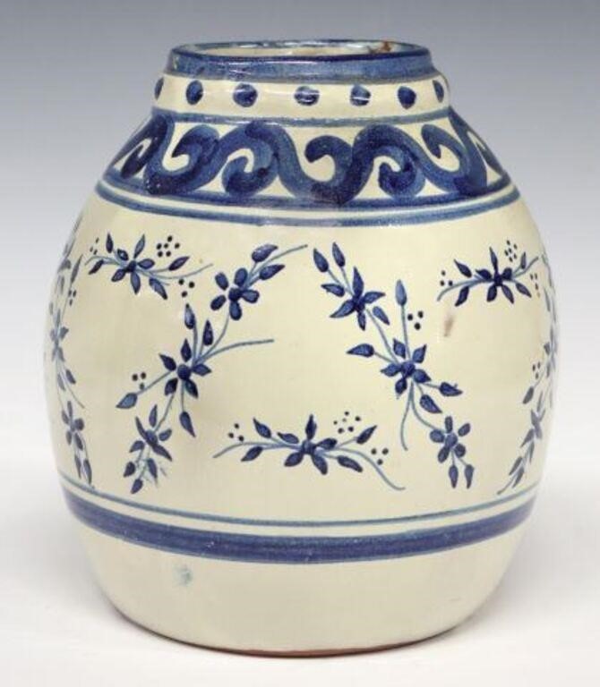 TALAVERA BLUE & WHITE GLAZED