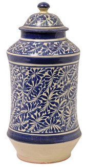 TALAVERA GLAZED LIDDED ALBAREL