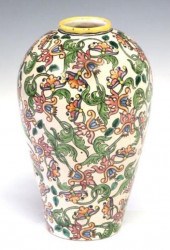TALAVERA POLYCHROME FLORAL VAS