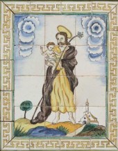 TALAVERA POTTERY PICTORIAL TIL