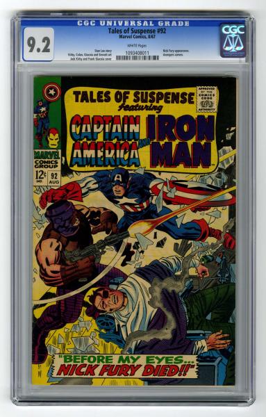 Tales of Suspense #92 CGC 9.2