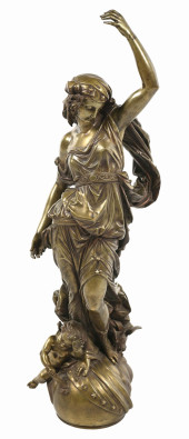TALL 19TH CENTURY BRONZE SCULP