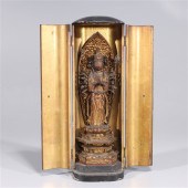 Tall antique Japanese Edo peri