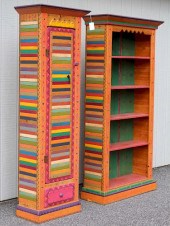 TALL BOOKCASE AND CABINET BY D