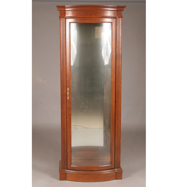 Tall bowfront display/curio