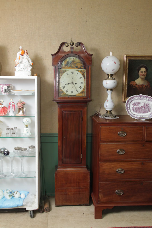 TALL CASE CLOCK. Brass works 