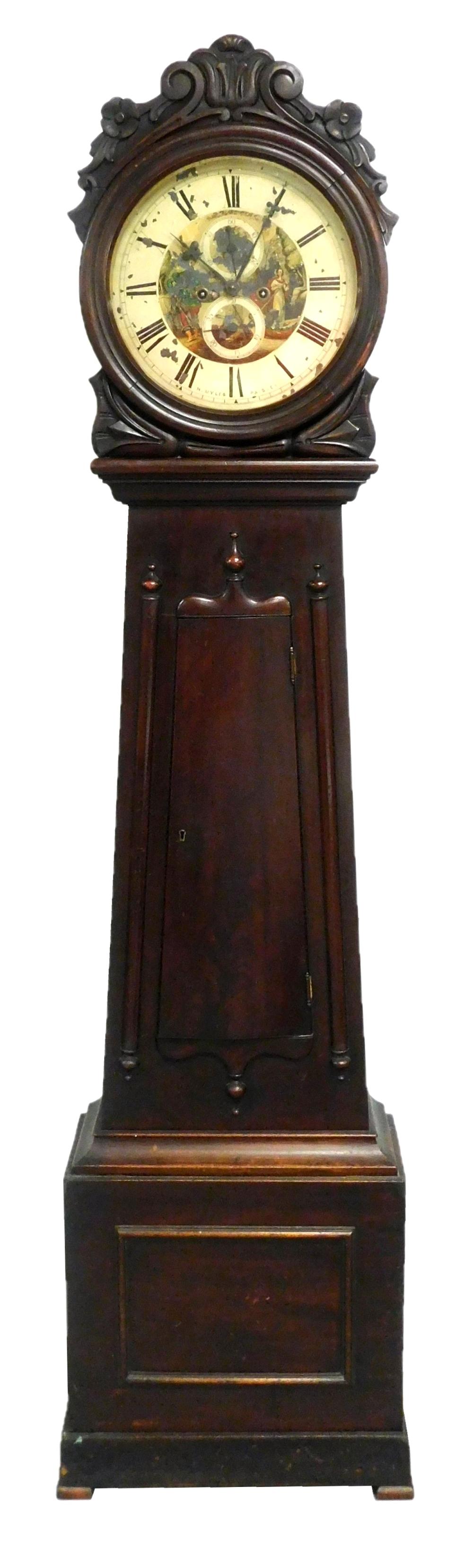 TALL CASE CLOCK, C. 1850,