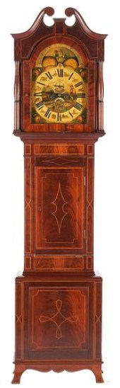 TALL CASE CLOCK WITH MASONIC,