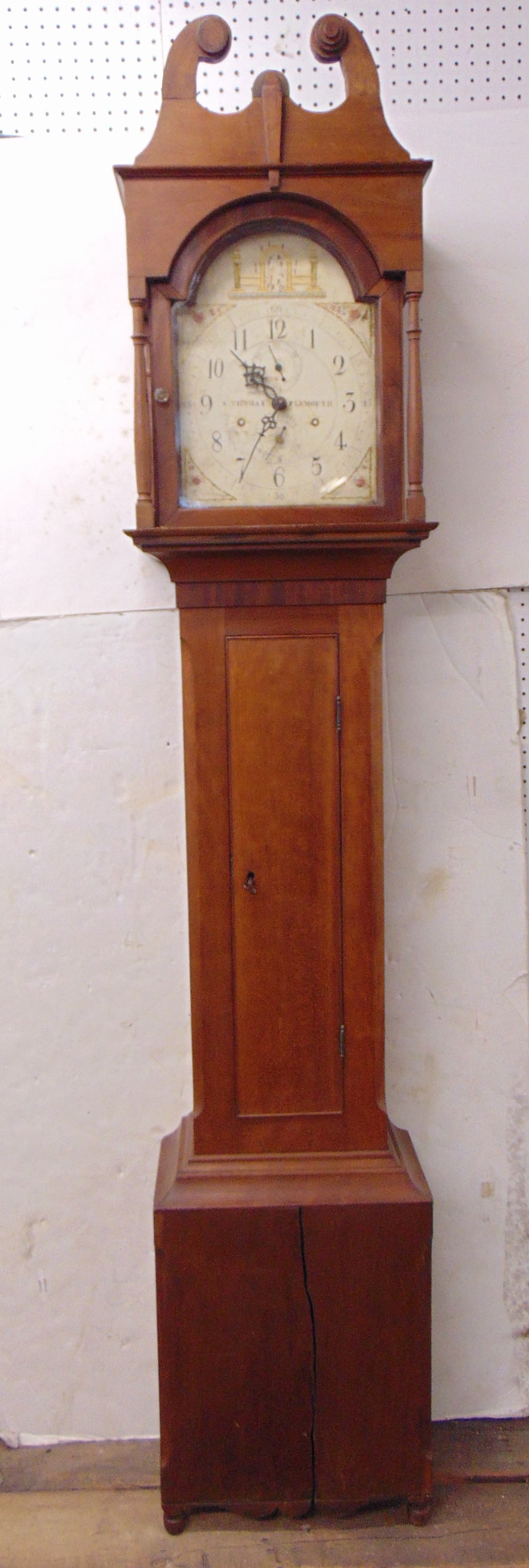 TALL CASE COUNTRY CLOCK, S. THOMAS,
