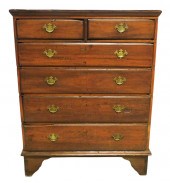 TALL CHEST, 18TH C., MAPLE WIT