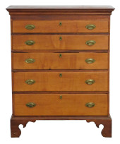 TALL CHEST, NEW ENGLAND, 18TH