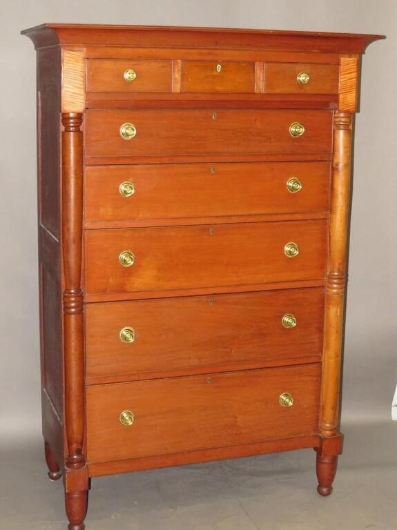 TALL CHEST OF DRAWERSca. 1830; in