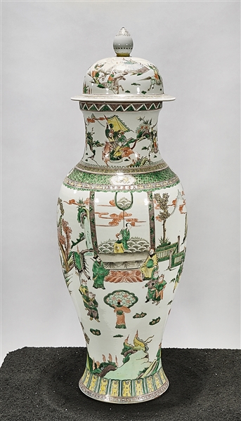 Tall Chinese enameled porcelain