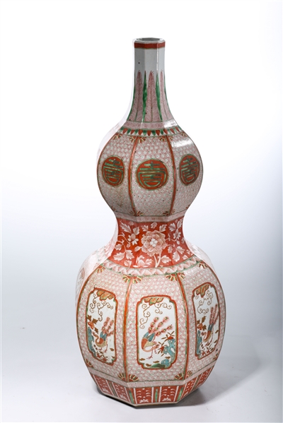 Tall Chinese enameled porcelain