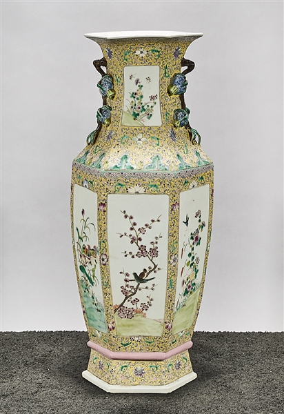 Tall Chinese enameled porcelain