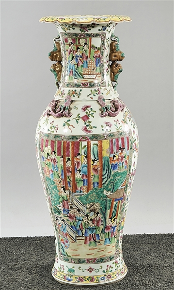 Tall Chinese enameled porcelain