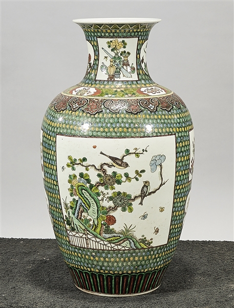 Tall Chinese enameled porcelain