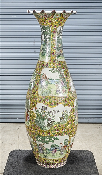 Tall Chinese enameled porcelain