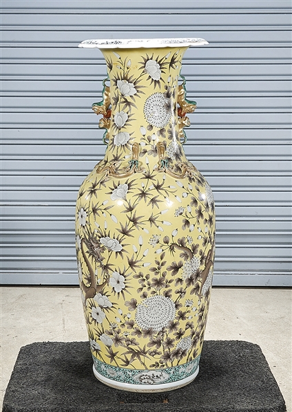 Tall Chinese enameled porcelain